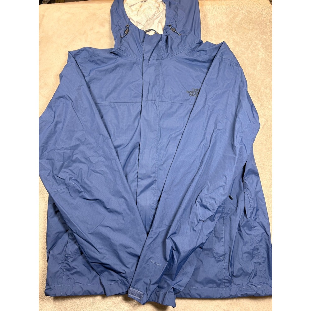 The North Face Men's XL Blue Hooded Waterproof Rain Jacket